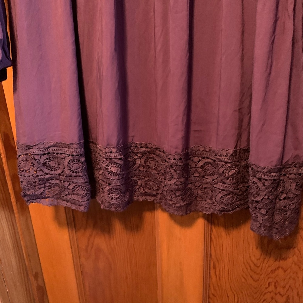 She & Sky plum/eggplant boho top - Picture 3 of 4